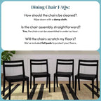 Lot de 4 chaises de salle à manger Now Furniture, chaises de cuisine modernes en bois massif