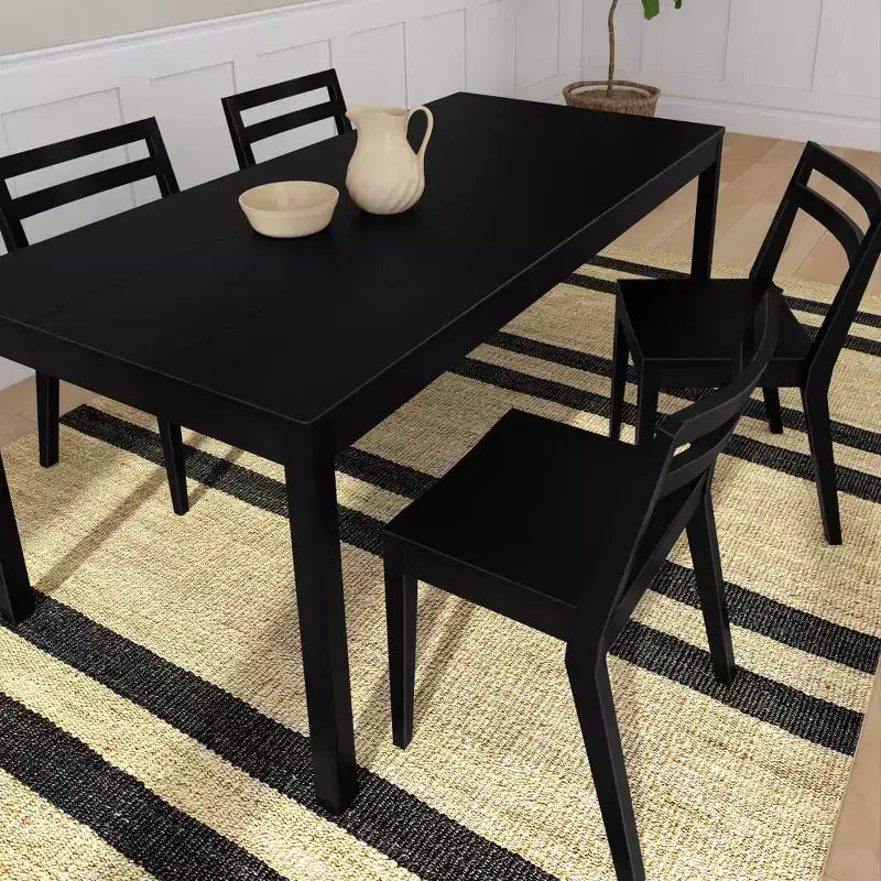 Lot de 4 chaises de salle à manger Now Furniture, chaises de cuisine modernes en bois massif