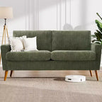 Dyonery 68 Canapé en tissu confortable avec coussin à ressorts en bois massif, siège profond moderne