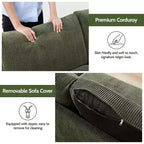 Dyonery 68 Canapé en tissu confortable avec coussin à ressorts en bois massif, siège profond moderne