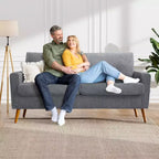 Dyonery 68 Canapé en tissu confortable avec coussin à ressorts en bois massif, siège profond moderne