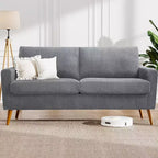 Dyonery 68 Canapé en tissu confortable avec coussin à ressorts en bois massif, siège profond moderne
