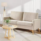 Dyonery 68 Canapé en tissu confortable avec coussin à ressorts en bois massif, siège profond moderne