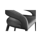 Meridian Furniture, Tabouret Destiny en velours gris