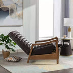 Bestier 26 Fauteuil inclinable pour adulte, fauteuil luxueux en cuir ciré à l'huile avec repose-pieds, fauteuil inclinable rembourré pour salon et lecture