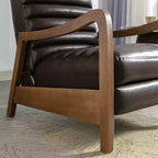 Bestier 26 Fauteuil inclinable pour adulte, fauteuil luxueux en cuir ciré à l'huile avec repose-pieds, fauteuil inclinable rembourré pour salon et lecture