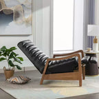 Bestier 26 Fauteuil inclinable pour adulte, fauteuil luxueux en cuir ciré à l'huile avec repose-pieds, fauteuil inclinable rembourré pour salon et lecture