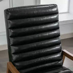 Bestier 26 Fauteuil inclinable pour adulte, fauteuil luxueux en cuir ciré à l'huile avec repose-pieds, fauteuil inclinable rembourré pour salon et lecture