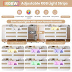 Commode en rotin à 6 tiroirs, commode durable en bois naturel, 6 tiroirs, meuble TV, armoire de rangement pour chambre d'enfant, entrée, chambre à coucher, couloir