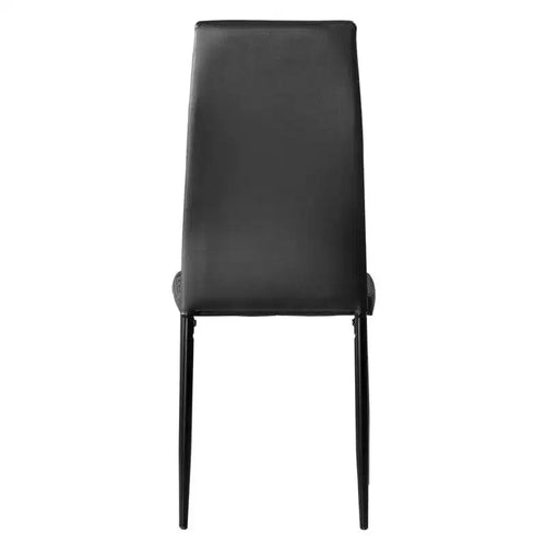 Chaise de salle à manger capitonnée en similicuir de 17 po H (ensemble de 6)