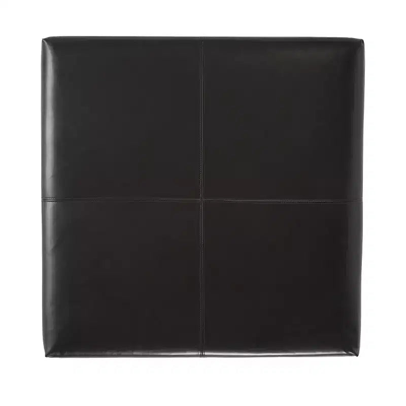 GDFStudio Stanford Pouf de rangement contemporain en cuir reconstitué avec coutures horizontales
