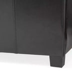 GDFStudio Stanford Pouf de rangement contemporain en cuir reconstitué avec coutures horizontales