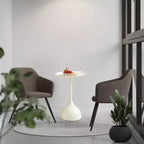 Lot de 2 tables d'appoint, tables basses rondes en métal avec bords relevés, petite table d'appoint moderne pour salon ou chambre à coucher, montage facile