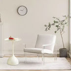 Lot de 2 tables d'appoint, tables basses rondes en métal avec bords relevés, petite table d'appoint moderne pour salon ou chambre à coucher, montage facile