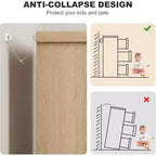 Commode 6 tiroirs pour chambre à coucher, commode en bois de 118,9 cm de large avec poignées encastrées, meuble de rangement pour vêtements, meuble TV pour couloir