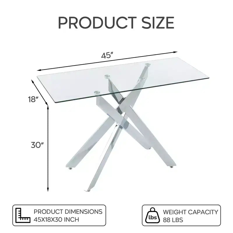 Table basse avec plateau en verre Probe Hues 45.3 pouces