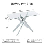 Table basse avec plateau en verre Probe Hues 45.3 pouces