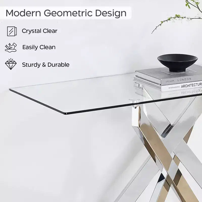 Table basse avec plateau en verre Probe Hues 45.3 pouces
