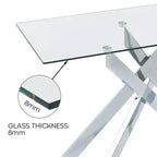 Table basse avec plateau en verre Probe Hues 45.3 pouces