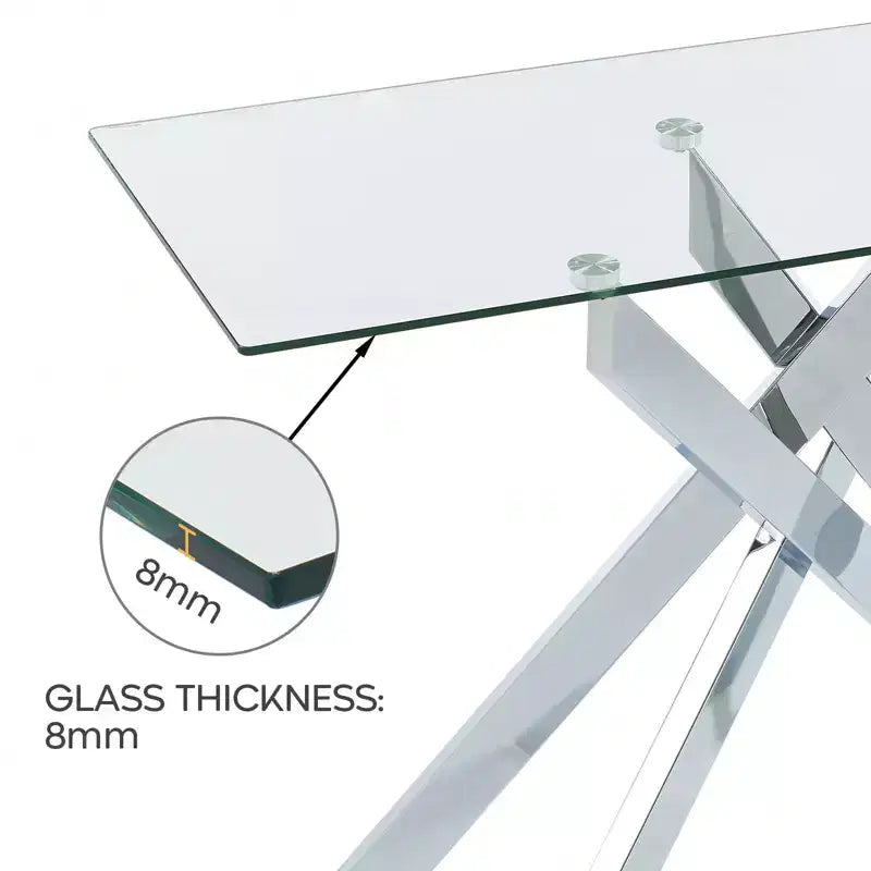 Table basse avec plateau en verre Probe Hues 45.3 pouces