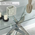 Table basse avec plateau en verre Probe Hues 45.3 pouces