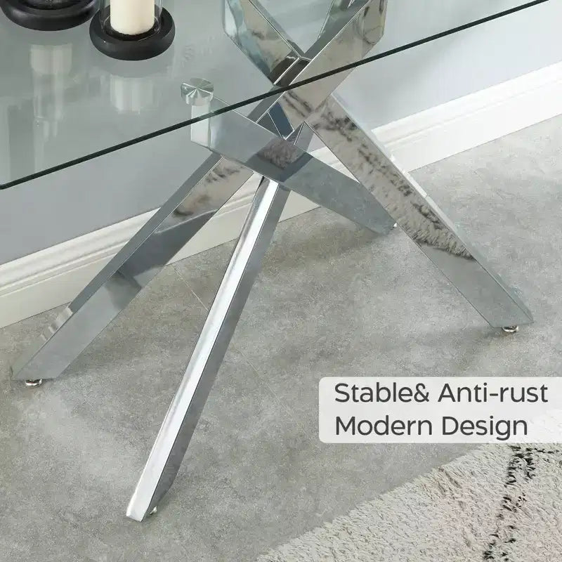 Table basse avec plateau en verre Probe Hues 45.3 pouces
