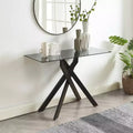 Probe Hues 45.3 Inch Glass Top Coffee Table