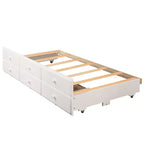 Lit superposé double avec échelle, barrière de sécurité, lit gigogne double avec 3 tiroirs pour chambre d'adolescent, meubles de chambre d'amis