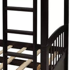 Lit superposé double avec échelle, barrière de sécurité, lit gigogne double avec 3 tiroirs pour chambre d'adolescent, meubles de chambre d'amis