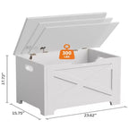 Tabouret de rangement en MDF à pieds galbés de 60 cm avec pieds de forme unique, construction durable en MDF, rangement peu encombrant, design élégant et utilisation polyvalente