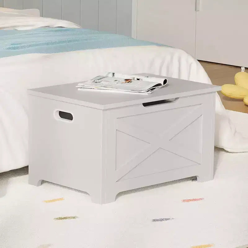 Tabouret de rangement en MDF à pieds galbés de 60 cm avec pieds de forme unique, construction durable en MDF, rangement peu encombrant, design élégant et utilisation polyvalente