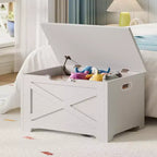 Tabouret de rangement en MDF à pieds galbés de 60 cm avec pieds de forme unique, construction durable en MDF, rangement peu encombrant, design élégant et utilisation polyvalente
