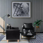 TYBOATLE Décor Chaise en Lin Confortable à Accoudoirs Ronds pour Salon, Fauteuil de Lecture à Dossier Haut pour Salon, Chambre, Salle d'Attente, Noir