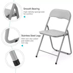 Lot de chaises pliantes Acekool en cuir PU rembourré – Pieds antidérapants, capacité de 159 kg, sièges empilables et portables pour événements