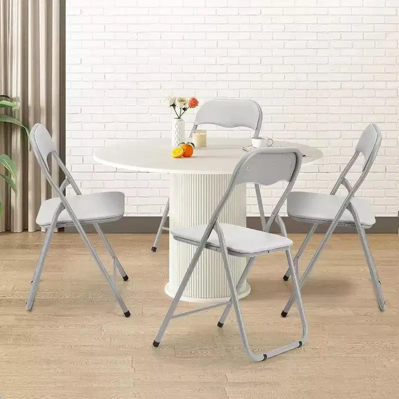Lot de chaises pliantes Acekool en cuir PU rembourré – Pieds antidérapants, capacité de 159 kg, sièges empilables et portables pour événements