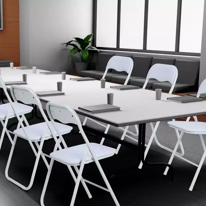 Lot de chaises pliantes Acekool en cuir PU rembourré – Pieds antidérapants, capacité de 159 kg, sièges empilables et portables pour événements