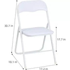Lot de chaises pliantes Acekool en cuir PU rembourré – Pieds antidérapants, capacité de 159 kg, sièges empilables et portables pour événements