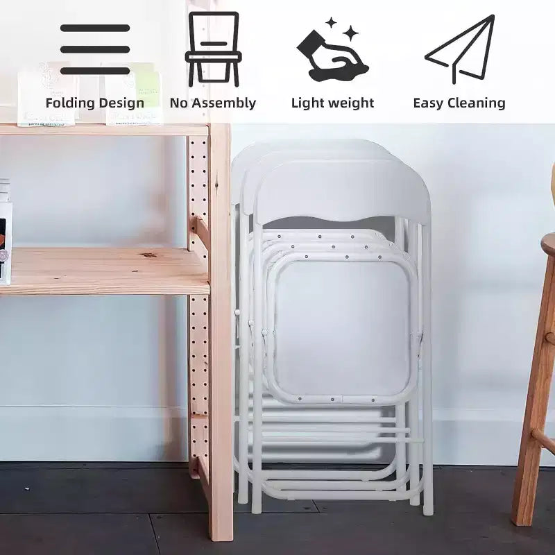 Lot de chaises pliantes Acekool en cuir PU rembourré – Pieds antidérapants, capacité de 159 kg, sièges empilables et portables pour événements