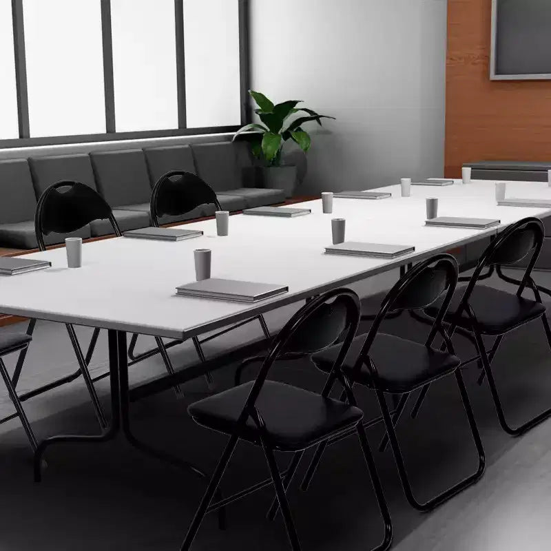 Lot de chaises pliantes Acekool en cuir PU rembourré – Pieds antidérapants, capacité de 159 kg, sièges empilables et portables pour événements