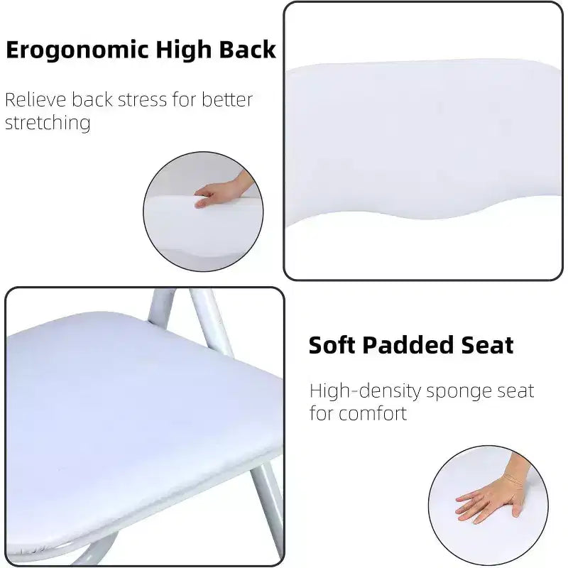Lot de chaises pliantes Acekool en cuir PU rembourré – Pieds antidérapants, capacité de 159 kg, sièges empilables et portables pour événements