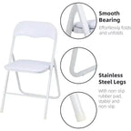 Lot de chaises pliantes Acekool en cuir PU rembourré – Pieds antidérapants, capacité de 159 kg, sièges empilables et portables pour événements