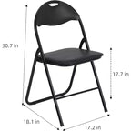 Lot de chaises pliantes Acekool en cuir PU rembourré – Pieds antidérapants, capacité de 159 kg, sièges empilables et portables pour événements