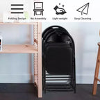 Lot de chaises pliantes Acekool en cuir PU rembourré – Pieds antidérapants, capacité de 159 kg, sièges empilables et portables pour événements