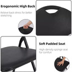 Lot de chaises pliantes Acekool en cuir PU rembourré – Pieds antidérapants, capacité de 159 kg, sièges empilables et portables pour événements