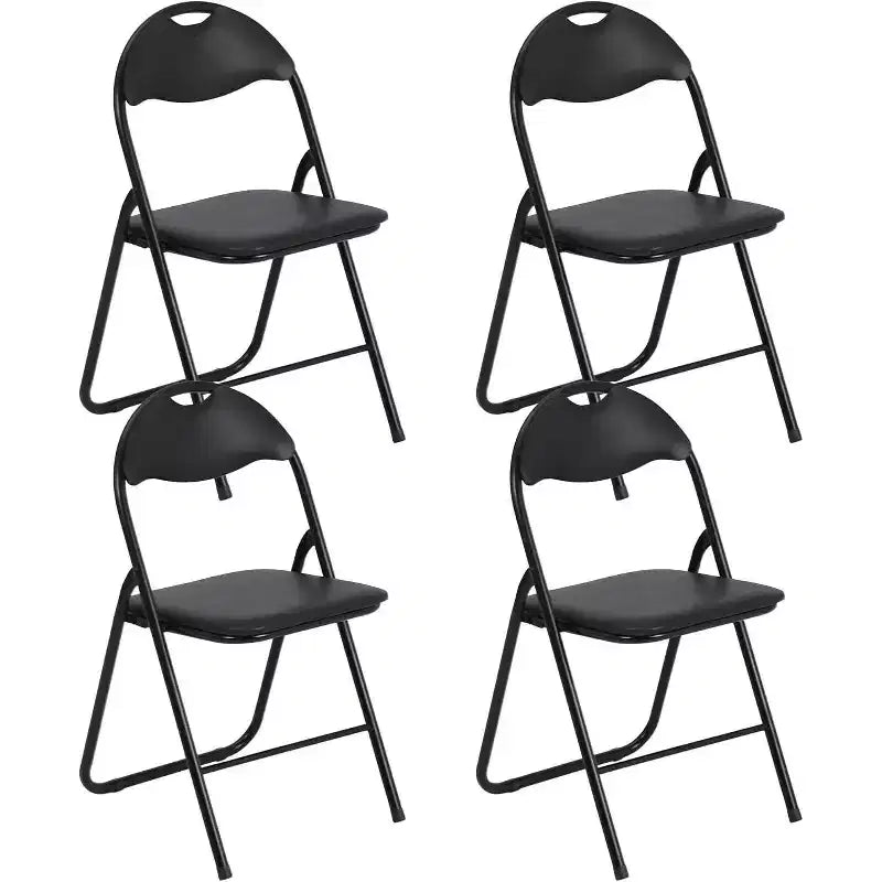 Acekool PU Leather Padded Folding Chairs Set  Non-Slip Feet, 350 lb Capacity, Stackable & Portable Event Seating