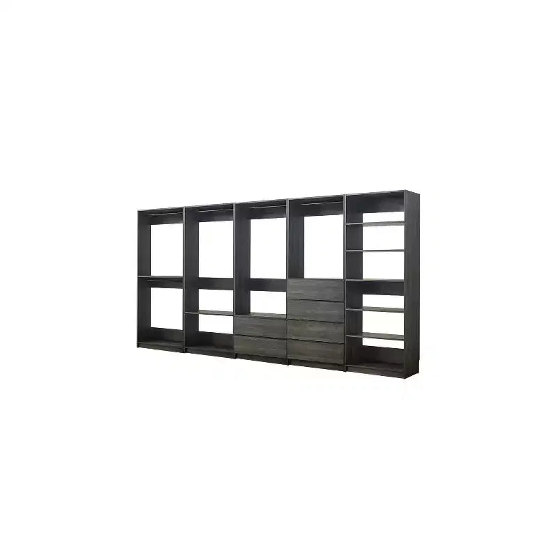 HomeStock Prosper Freestanding Walk in Wood Closet System