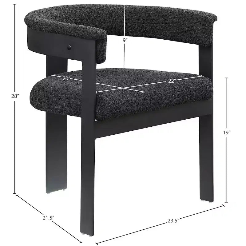 Meridian Furniture, Chaises de salle à manger Romeo Boucle (Lot de 2)