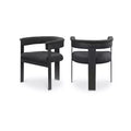 Meridian Furniture,Romeo Boucle Fabric Dining Chair, Set of 2