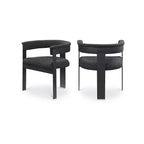 Meridian Furniture,Romeo Boucle Fabric Dining Chair, Set of 2