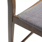 Tabouret de comptoir GDFStudio Cedric de 23,5 pouces en tissu et bois d'hévéa de style milieu de siècle (lot de 2)